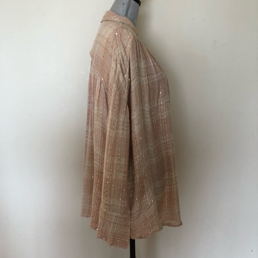 Free People Fearless Love Sequins Beige Pink - Picture 8 of 8